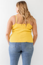 Load image into Gallery viewer, Plus Ribbed Ruffle Tank Top
