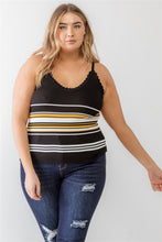 Load image into Gallery viewer, Plus Ribbed Ruffle Tank Top
