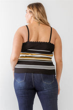 Load image into Gallery viewer, Plus Ribbed Ruffle Tank Top
