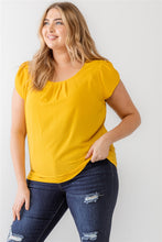 Load image into Gallery viewer, Plus Koshibo Textured Cap Sleeve Top
