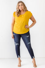 Load image into Gallery viewer, Plus Koshibo Textured Cap Sleeve Top
