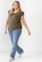 Load image into Gallery viewer, Plus Koshibo Textured Cap Sleeve Top
