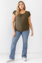 Load image into Gallery viewer, Plus Koshibo Textured Cap Sleeve Top
