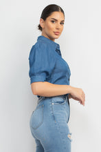 Load image into Gallery viewer, Button-down Denim Shirt Top
