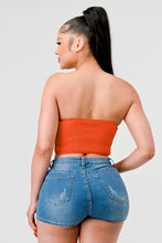 Load image into Gallery viewer, Luxe sweetheart ruffled drawstring lace bustier top
