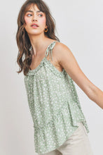 Load image into Gallery viewer, Ruffle detailed shirring peplum sleeveless top
