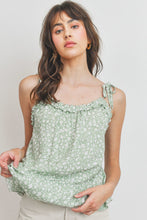 Load image into Gallery viewer, Ruffle detailed shirring peplum sleeveless top
