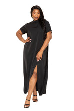 Load image into Gallery viewer, Mock neck back cape dress

