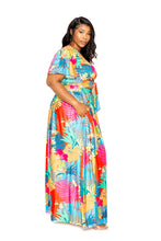 Load image into Gallery viewer, Tropical floral maxi skirt &amp; top set
