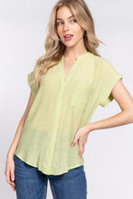 Load image into Gallery viewer, Dolman Slv Button Down Woven Top
