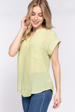 Load image into Gallery viewer, Dolman Slv Button Down Woven Top

