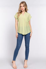 Load image into Gallery viewer, Dolman Slv Button Down Woven Top
