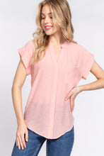 Load image into Gallery viewer, Dolman Slv Button Down Woven Top
