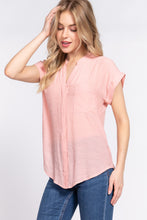 Load image into Gallery viewer, Dolman Slv Button Down Woven Top
