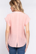 Load image into Gallery viewer, Dolman Slv Button Down Woven Top
