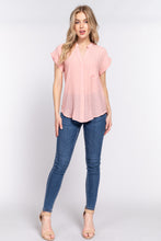 Load image into Gallery viewer, Dolman Slv Button Down Woven Top
