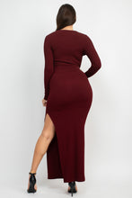 Load image into Gallery viewer, Side Slit Bodycon Maxi Dress
