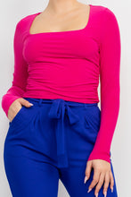Load image into Gallery viewer, Side Ruched Square Neck Top
