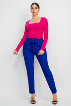 Load image into Gallery viewer, Side Ruched Square Neck Top
