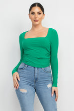 Load image into Gallery viewer, Side Ruched Square Neck Top
