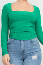 Load image into Gallery viewer, Side Ruched Square Neck Top
