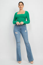 Load image into Gallery viewer, Side Ruched Square Neck Top
