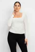 Load image into Gallery viewer, Side Ruched Square Neck Top
