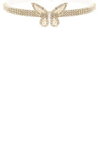 Load image into Gallery viewer, Cubic Zirconia Butterfly Charm Choker Necklace
