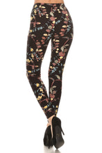 Load image into Gallery viewer, Vine Printed High Waisted Knit Leggings In Skinny Fit With Elastic Waistband
