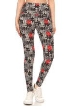 Load image into Gallery viewer, 5-inch Long Yoga Style Banded Lined Puzzle Printed Knit Legging With High Waist
