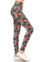 Load image into Gallery viewer, 5-inch Long Yoga Style Banded Lined Puzzle Printed Knit Legging With High Waist
