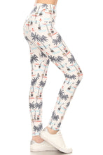 Load image into Gallery viewer, 5-inch Long Yoga Style Banded Lined Sailor Printed Knit Legging With High Waist
