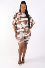 Load image into Gallery viewer, Camo Printed Crop Top And Biker Short Set
