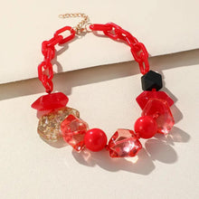 Load image into Gallery viewer, Chunky Beaded Oval Link Necklace
