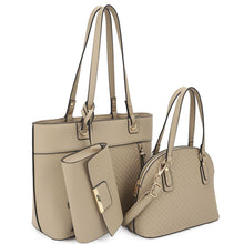 Load image into Gallery viewer, 3in1 Smooth Texture Pattern Tote Bag With Handle Bag And Clutch Set
