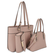 Load image into Gallery viewer, 3in1 Smooth Texture Pattern Tote Bag With Handle Bag And Clutch Set
