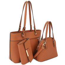 Load image into Gallery viewer, 3in1 Smooth Texture Pattern Tote Bag With Handle Bag And Clutch Set
