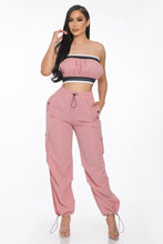 Load image into Gallery viewer, Solid Tube Crop Top &amp; Cargo
