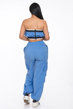 Load image into Gallery viewer, Solid Tube Crop Top &amp; Cargo
