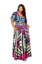 Load image into Gallery viewer, Ombre Animal Maxi Skirt &amp; Top Set
