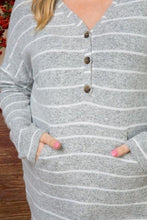 Load image into Gallery viewer, Brushed Hacci Two Tone Stripe Top
