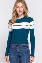 Load image into Gallery viewer, Long Slv Stripe Rib Sweater
