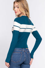 Load image into Gallery viewer, Long Slv Stripe Rib Sweater
