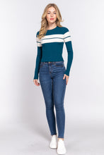Load image into Gallery viewer, Long Slv Stripe Rib Sweater

