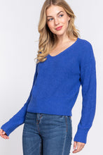 Load image into Gallery viewer, Dolman Slv Strappy Open Back Sweater
