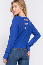 Load image into Gallery viewer, Dolman Slv Strappy Open Back Sweater
