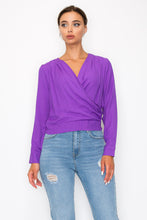 Load image into Gallery viewer, Front Wrap Surplice Neck Top
