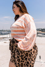 Load image into Gallery viewer, Stripe Printed French Terry Top
