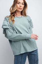 Load image into Gallery viewer, Double Ruffle Sleeves Top
