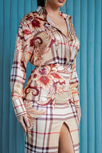 Load image into Gallery viewer, Satin Blouse With Skirt Set

